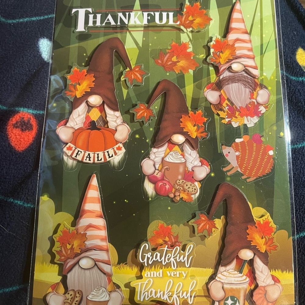NWOT TWO sheets of gnome stickers